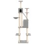 Rascador para gatos con postes de sisal gris claro 201 cm de vidaXL, Mobiliario para gatos - Ref: Foro24-171643, Precio: 95,4...