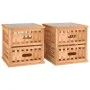 Mesitas de noche 2 uds madera maciza de nogal 34x34x34 cm de vidaXL, Mesitas de noche - Ref: Foro24-350346, Precio: 67,32 €, ...