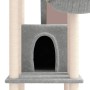 Rascador para gatos con postes de sisal gris claro 201 cm de vidaXL, Mobiliario para gatos - Ref: Foro24-171643, Precio: 95,4...