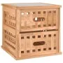 Mesitas de noche 2 uds madera maciza de nogal 34x34x34 cm de vidaXL, Mesitas de noche - Ref: Foro24-350346, Precio: 67,32 €, ...