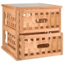 Mesitas de noche 2 uds madera maciza de nogal 34x34x34 cm de vidaXL, Mesitas de noche - Ref: Foro24-350346, Precio: 67,97 €, ...