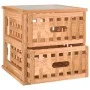 Mesitas de noche 2 uds madera maciza de nogal 34x34x34 cm de vidaXL, Mesitas de noche - Ref: Foro24-350346, Precio: 67,32 €, ...