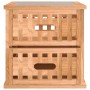 Mesitas de noche 2 uds madera maciza de nogal 34x34x34 cm de vidaXL, Mesitas de noche - Ref: Foro24-350346, Precio: 67,97 €, ...