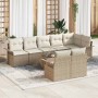 Conjunto de sofá de jardín 9 pcs Beige ratán sintético en Sofás de exterior | Comprar online en Foru.es
