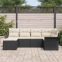 Conjunto de sofá de jardín 6 pcs Negro ratán sintético en Sofás de exterior | Comprar online en Foru.es
