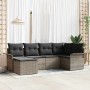 Conjunto de sofá de jardín 6 pcs Gris ratán sintético en Sofás de exterior | Comprar online en Foru.es