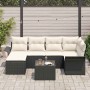 Conjunto de sofá de jardín 7 pcs Negro ratán sintético en Sofás de exterior | Comprar online en Foru.es