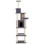 Rascador para gatos con postes de sisal gris oscuro 201 cm de vidaXL, Mobiliario para gatos - Ref: Foro24-171644, Precio: 108...