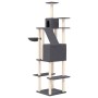 Rascador para gatos con postes de sisal gris oscuro 201 cm de vidaXL, Mobiliario para gatos - Ref: Foro24-171644, Precio: 108...