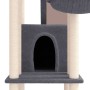 Rascador para gatos con postes de sisal gris oscuro 201 cm de vidaXL, Mobiliario para gatos - Ref: Foro24-171644, Precio: 108...