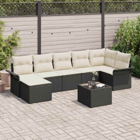 Conjunto de sofá de jardín 8 pcs Negro ratán sintético en Sofás de exterior | Comprar online en Foru.es