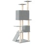 Rascador para gatos con postes de sisal gris claro 153 cm de vidaXL, Mobiliario para gatos - Ref: Foro24-171694, Precio: 68,4...