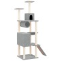 Rascador para gatos con postes de sisal gris claro 168 cm de vidaXL, Mobiliario para gatos - Ref: Foro24-171700, Precio: 72,3...