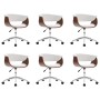 Sillas de comedor giratorias 6 uds cuero sintético blanco en Sillas de comedor | Comprar online en Foru.es