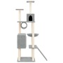Rascador para gatos con postes de sisal gris claro 168 cm de vidaXL, Mobiliario para gatos - Ref: Foro24-171700, Precio: 72,3...