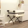 Soporte para maletas con respaldo negro 56x39x52 cm de vidaXL, Portaequipajes y soportes para maletas - Ref: Foro24-153075, P...