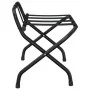 Soporte para maletas con respaldo negro 56x39x52 cm de vidaXL, Portaequipajes y soportes para maletas - Ref: Foro24-153075, P...