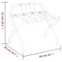 Soporte para maletas con respaldo negro 56x39x52 cm de vidaXL, Portaequipajes y soportes para maletas - Ref: Foro24-153075, P...