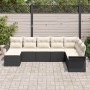 Conjunto de sofá de jardín con cojín 8 pcs Negro Poliratán en Sofás de exterior | Comprar online en Foru.es