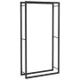 Leñero de acero negro mate 80x28x154 cm de vidaXL, Bolsas y soportes de leña - Ref: Foro24-350308, Precio: 45,68 €, Descuento: %