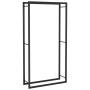Leñero de acero negro mate 80x28x154 cm de vidaXL, Bolsas y soportes de leña - Ref: Foro24-350308, Precio: 43,85 €, Descuento: %