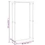 Leñero de acero negro mate 80x28x154 cm de vidaXL, Bolsas y soportes de leña - Ref: Foro24-350308, Precio: 45,68 €, Descuento: %