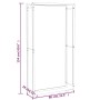 Leñero de acero negro mate 80x28x154 cm de vidaXL, Bolsas y soportes de leña - Ref: Foro24-350308, Precio: 43,85 €, Descuento: %