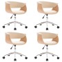 Sillas de comedor giratorias 4 unidades cuero sintético crema en Sillas de comedor | Comprar online en Foru.es