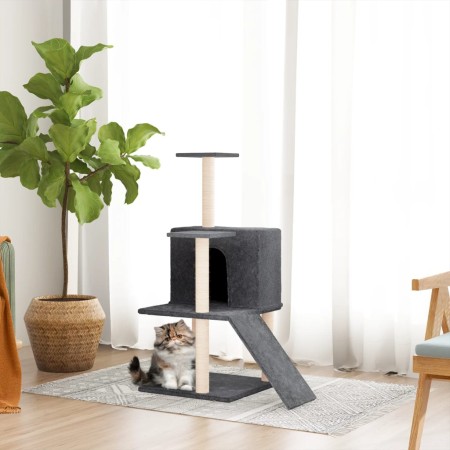 Rascador para gatos con postes de sisal gris oscuro 109 cm de vidaXL, Mobiliario para gatos - Ref: Foro24-171671, Precio: 41,...