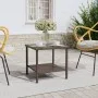Brown synthetic rattan tempered glass side table 45x45x45cm by vidaXL, Side tables - Ref: Foro24-319399, Price: 35,84 €, Disc...