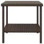 Brown synthetic rattan tempered glass side table 45x45x45cm by vidaXL, Side tables - Ref: Foro24-319399, Price: 35,84 €, Disc...