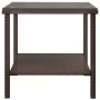 Brown synthetic rattan tempered glass side table 45x45x45cm by vidaXL, Side tables - Ref: Foro24-319399, Price: 35,84 €, Disc...