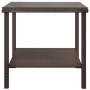 Mesa auxiliar vidrio templado ratán sintético marrón 45x45x45cm de vidaXL, Mesas auxiliares - Ref: Foro24-319399, Precio: 38,...