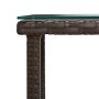 Mesa auxiliar vidrio templado ratán sintético marrón 45x45x45cm de vidaXL, Mesas auxiliares - Ref: Foro24-319399, Precio: 38,...