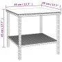 Brown synthetic rattan tempered glass side table 45x45x45cm by vidaXL, Side tables - Ref: Foro24-319399, Price: 35,84 €, Disc...