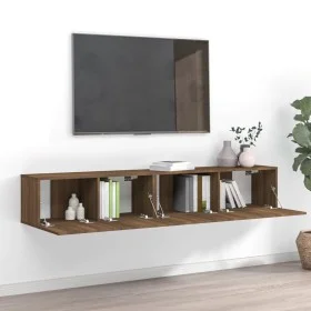 Set de muebles para TV 2 pzas madera contrachapada roble marrón de vidaXL, Muebles TV - Ref: Foro24-3120283, Precio: 105,05 €...