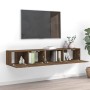 Set de muebles para TV 2 pzas madera contrachapada roble marrón de vidaXL, Muebles TV - Ref: Foro24-3120283, Precio: 102,02 €...