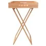Mesa bandeja plegable madera maciza nogal 52x36x56,5 cm de vidaXL, Bandejas - Ref: Foro24-350349, Precio: 60,42 €, Descuento: %