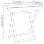 Mesa bandeja plegable madera maciza nogal 52x36x56,5 cm de vidaXL, Bandejas - Ref: Foro24-350349, Precio: 60,42 €, Descuento: %