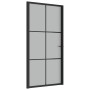 Puerta interior de vidrio y aluminio negro mate 102,5x201,5 cm de vidaXL, Puertas para el hogar - Ref: Foro24-350559, Precio:...