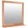 Espejo de pared madera maciza nogal 55x55 cm de vidaXL, Espejos - Ref: Foro24-350358, Precio: 47,26 €, Descuento: %