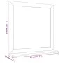 Espejo de pared madera maciza nogal 55x55 cm de vidaXL, Espejos - Ref: Foro24-350358, Precio: 47,26 €, Descuento: %