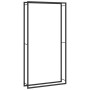 Leñero de acero negro mate 110x28x214 cm de vidaXL, Bolsas y soportes de leña - Ref: Foro24-350311, Precio: 52,20 €, Descuent...