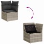 Conjunto de sofá de jardín 9 pcs Gris Claro ratán sintético en Sofás de exterior | Comprar online en Foru.es