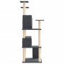 Rascador para gatos con postes de sisal gris oscuro 153 cm de vidaXL, Mobiliario para gatos - Ref: Foro24-171695, Precio: 67,...