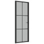 Puerta interior de vidrio y aluminio negro mate 76x201,5 cm de vidaXL, Puertas para el hogar - Ref: Foro24-350556, Precio: 21...