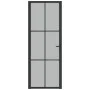 Innentür aus mattschwarzem Glas und Aluminium, 76 x 201,5 cm von vidaXL, Türen für zu Hause - Ref: Foro24-350556, Preis: 208,...