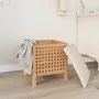 Taburete de baño madera maciza nogal 48x47,5x52 cm de vidaXL, Cestas para ropa - Ref: Foro24-350350, Precio: 82,98 €, Descuen...
