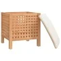 Taburete de baño madera maciza nogal 48x47,5x52 cm de vidaXL, Cestas para ropa - Ref: Foro24-350350, Precio: 82,98 €, Descuen...