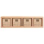Estante de pared con cestas madera maciza nogal 62x18x16 cm de vidaXL, Estantes y estanterías - Ref: Foro24-350370, Precio: 6...